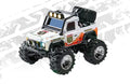 1:64 Glitter-Finish Mini RC Pickup with Card Remote: White 70 TRAVERSE single-cab mini RC pickup, preserving actual physical livery
