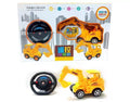 Wheeled excavator and wheel-style controller, with the matching source retail package.