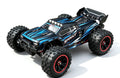 Blue SPRINT RC390 brushed pickup with metal chassis; battery count selected separately