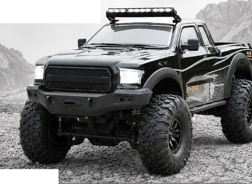 Black 1:10 RC pickup vehicle body; battery package selected separately