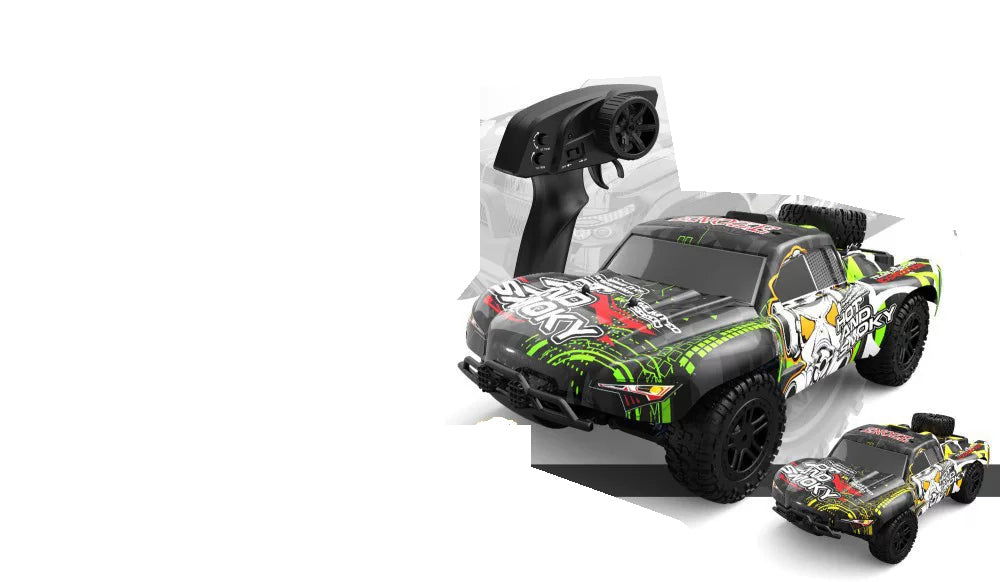 Green/Black HOT AND SMOKY 1:18 4WD RC Truck; one vehicle supplied per selected package