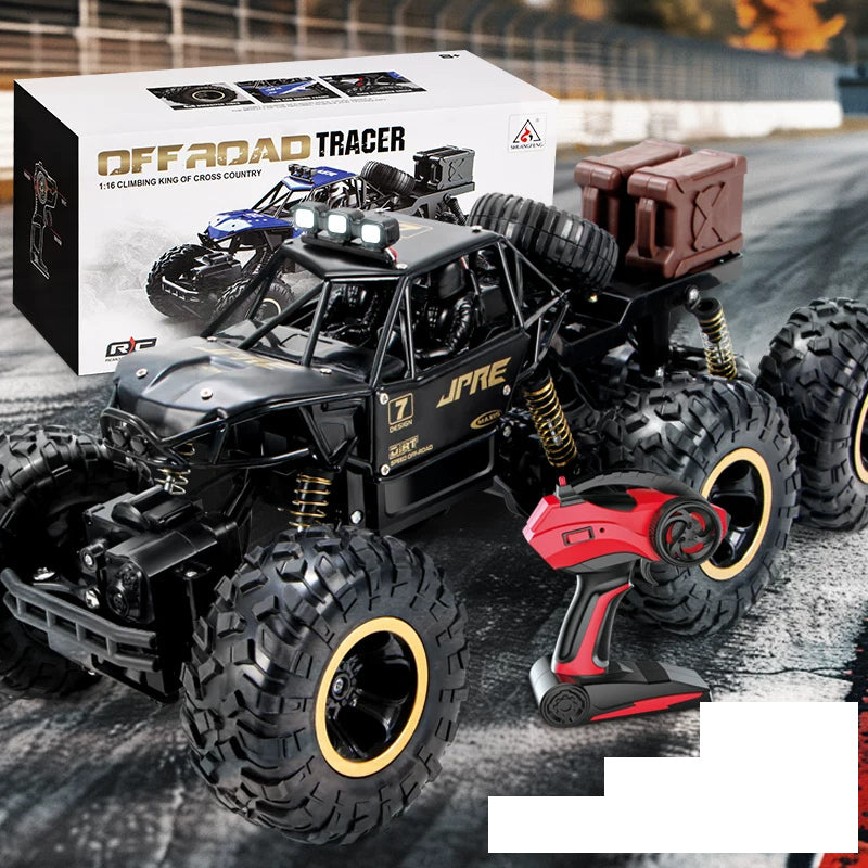 Six-Wheel RC Crawler black exterior reference