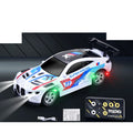 Mini RC Racing Coupe with Controller and Trailer Choices: White mini RC car and mini controller; package version selected separately