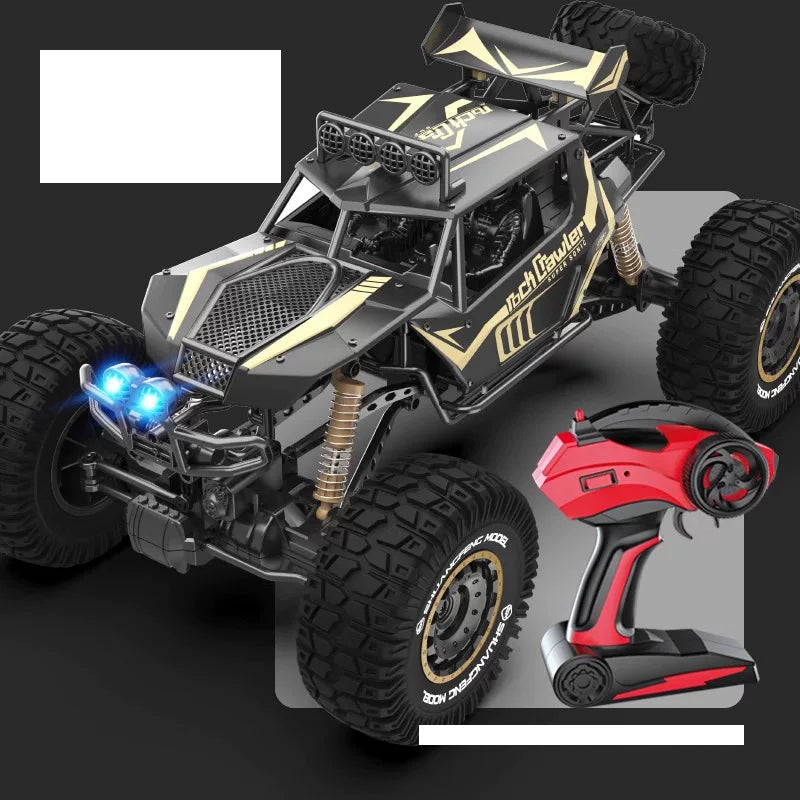 Large Four-Wheel RC Rock Crawler black exterior reference