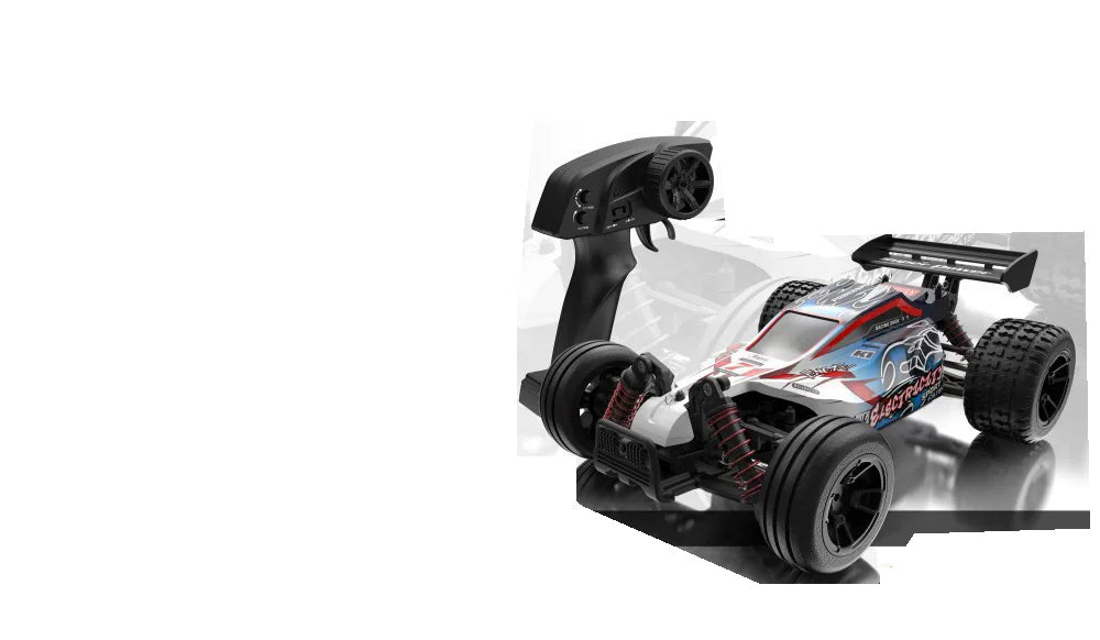 Silver/Red ELECTRICITY 1:18 4WD RC Buggy; one vehicle supplied per selected package