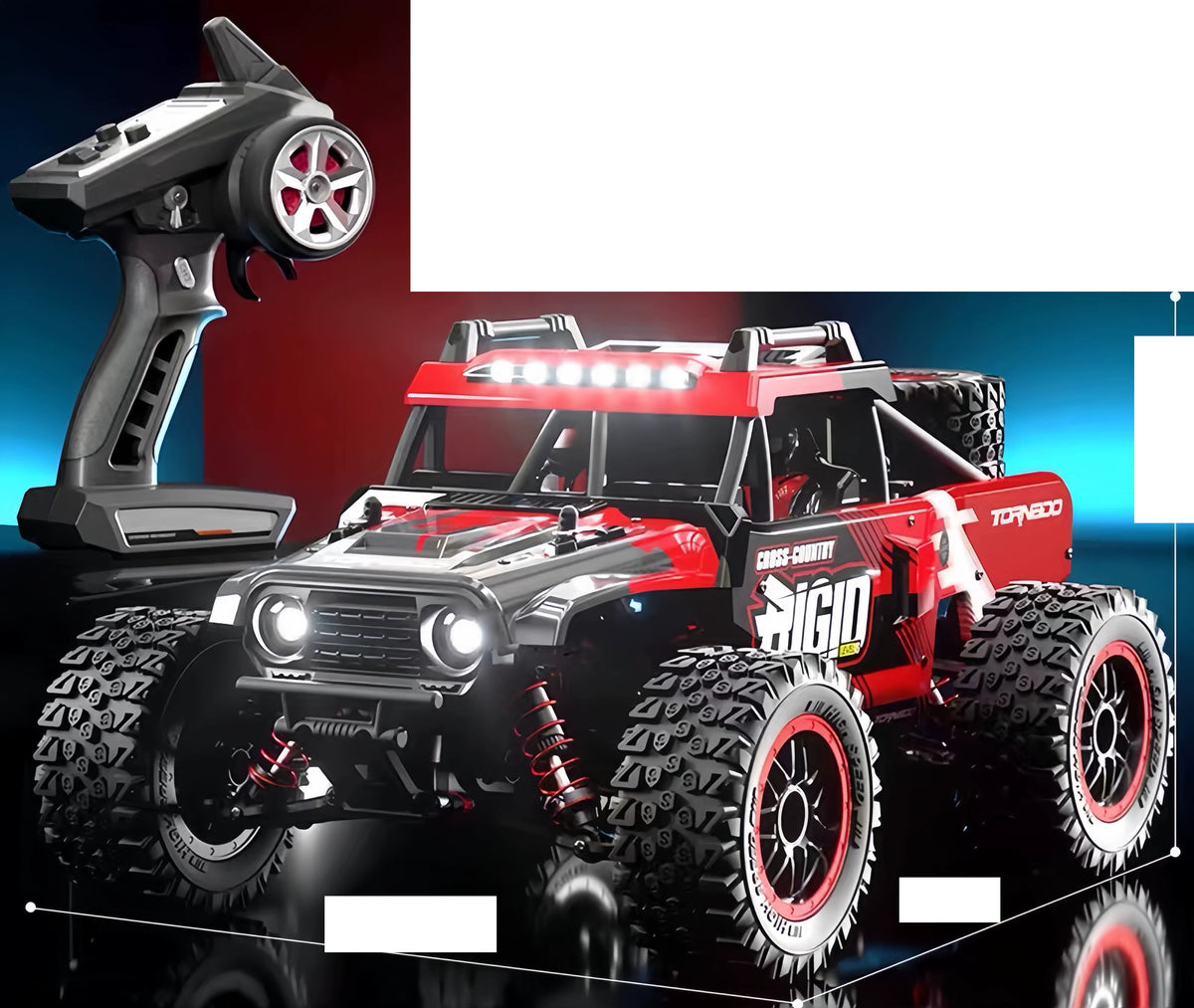 Red TORPEDO Brushless RC Monster Truck; one vehicle supplied per selected package