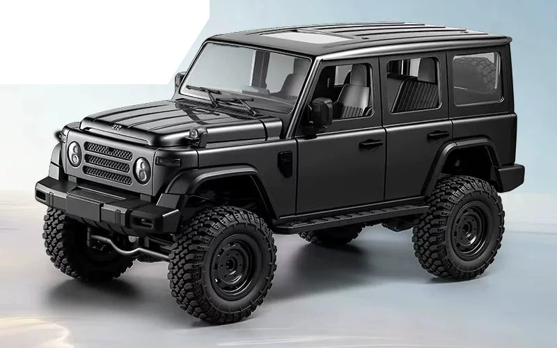 Black MN212 BJ212-style straight-axle RC SUV body
