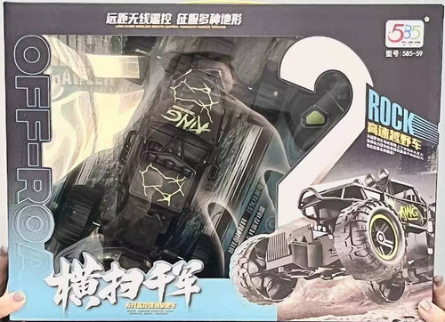 Black crawler with green-accent graphics and its physical gamepad controller in the source top retail kit.