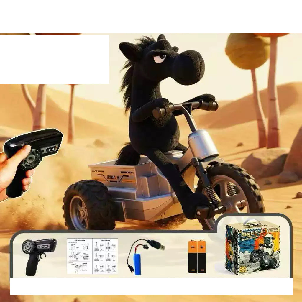 RC Tricycle with Sheep or Horse Plush Rider: Source horse rider tricycle and its listed kit.