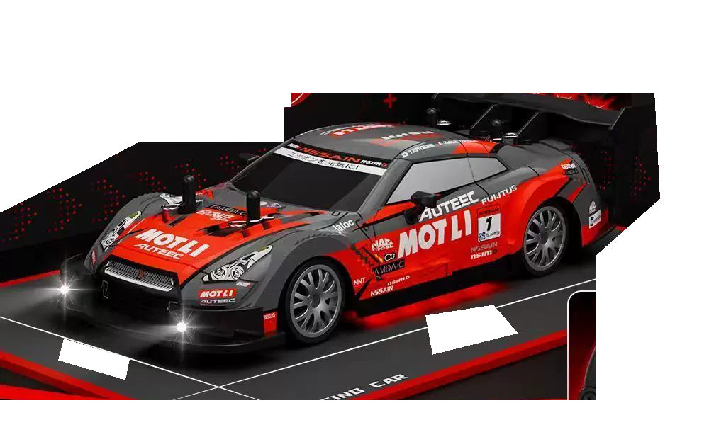 Red Large GT-R-Style RC Drift Coupe; one vehicle supplied per selected package