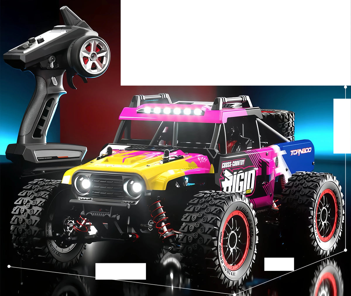 Pink TORPEDO Brushless RC Monster Truck; one vehicle supplied per selected package
