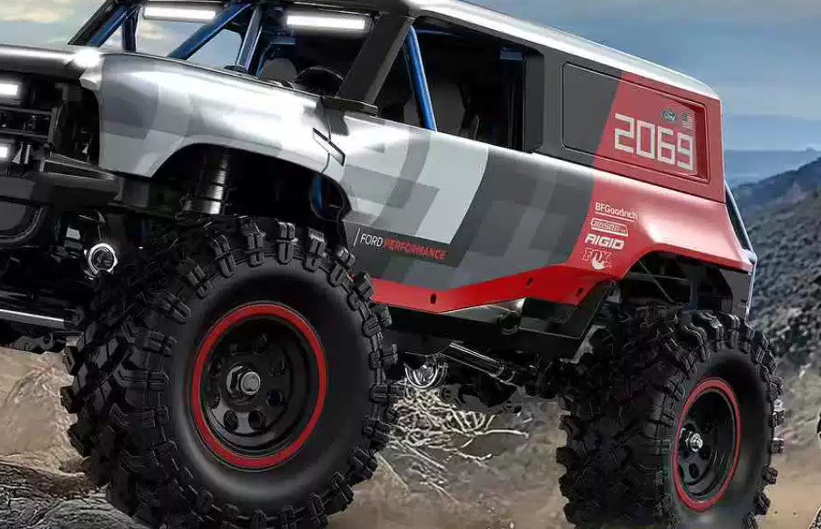 MJX H18P side body and front wheel detail