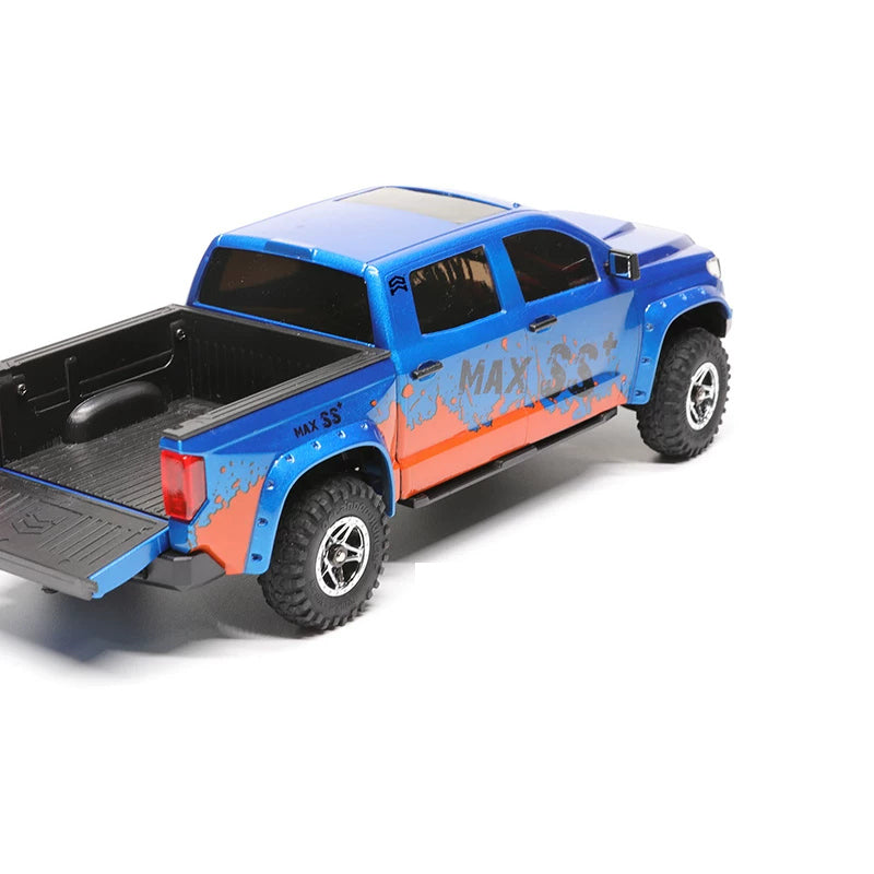 Orlandoo Hunter P02 1:32 RC Pickup Assembly Kit: Assembled and blue-painted P02 rear-bed build reference; not a ready-to-run delivered blue vehicle