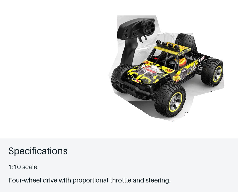 EXTREME 1:10 4WD Desert RC Buggy - specifications from source-backed facts