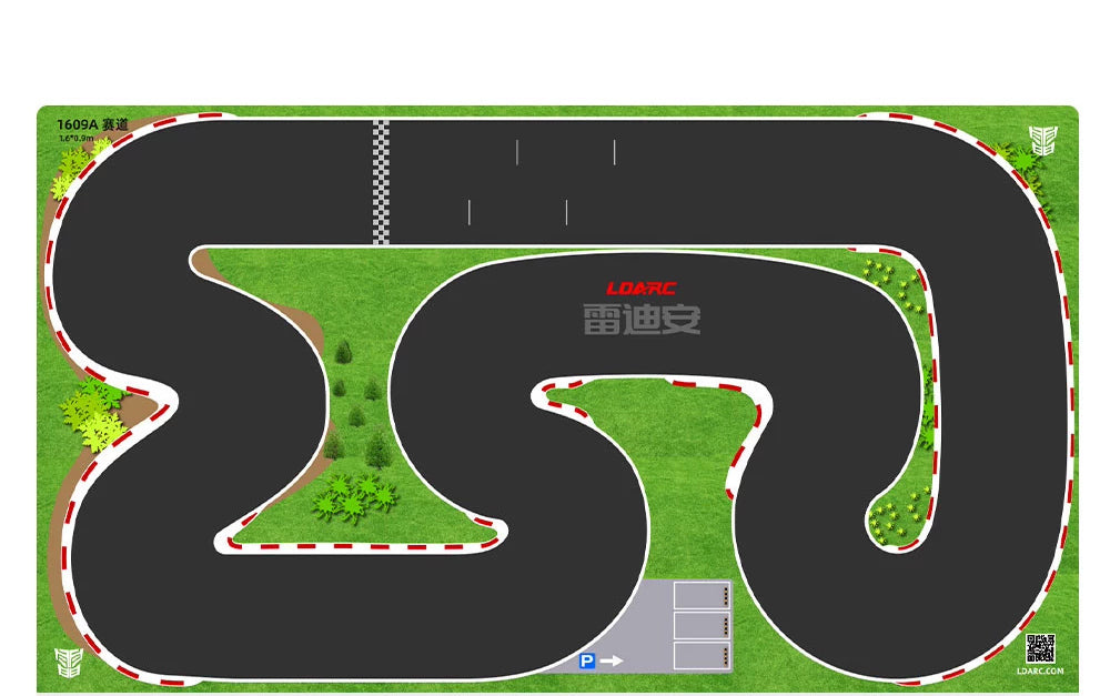 1609A printed RC track-mat layout.
