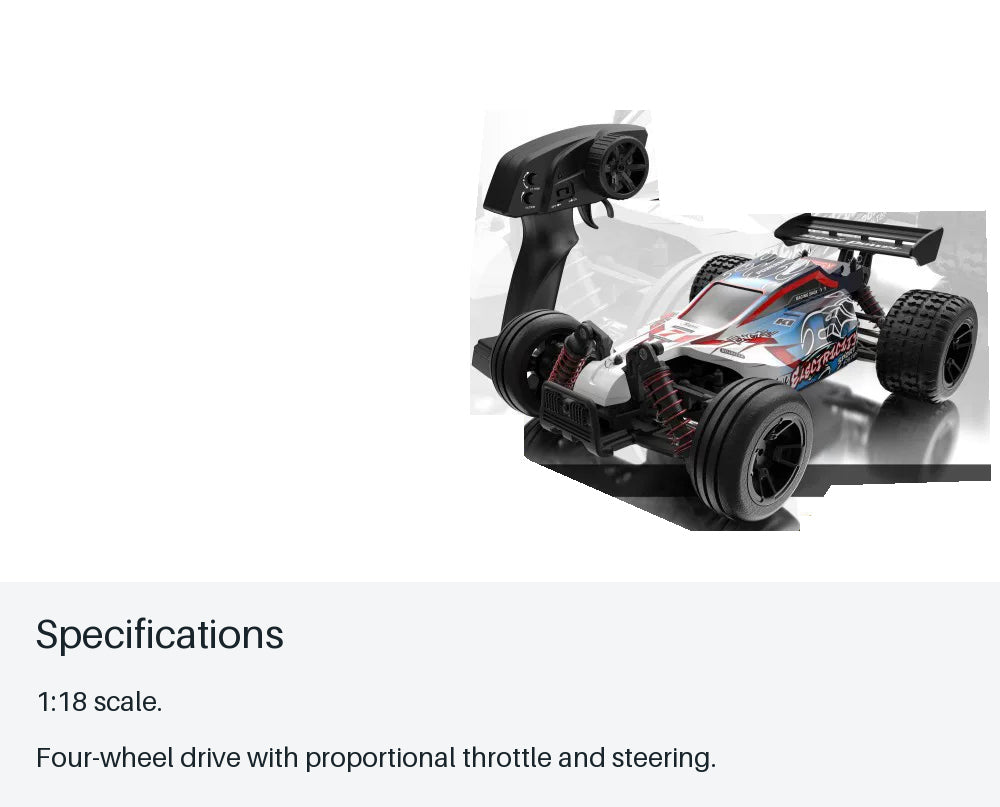 ELECTRICITY 1:18 4WD RC Buggy - specifications from source-backed facts
