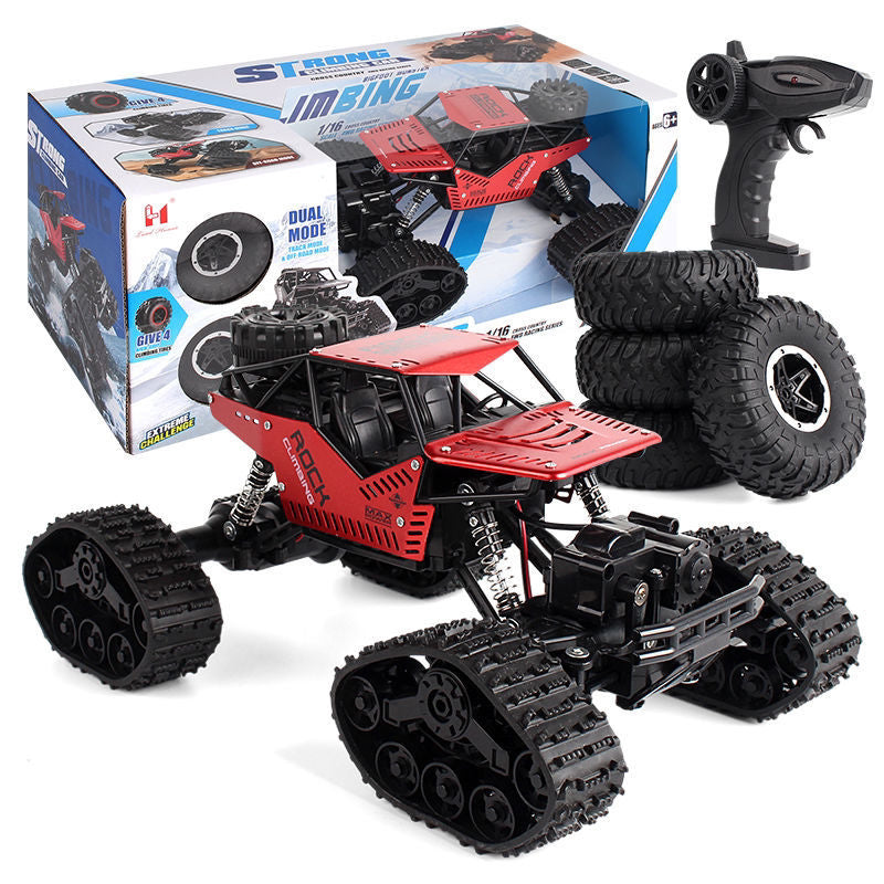 C012 RC crawler - red crawler tracks wheels controller