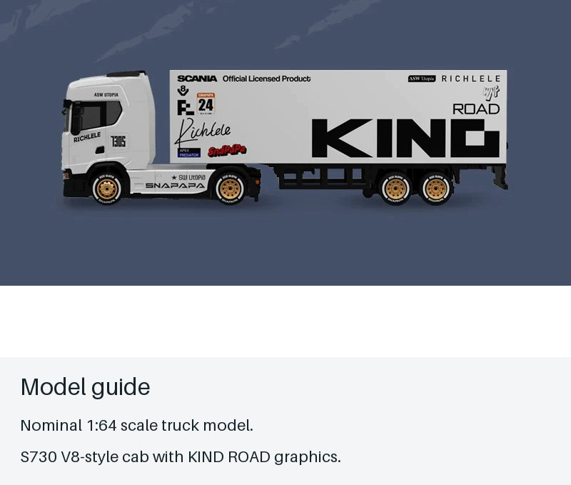 S730-Style 1:64 RC Truck and Container Trailer - model guide