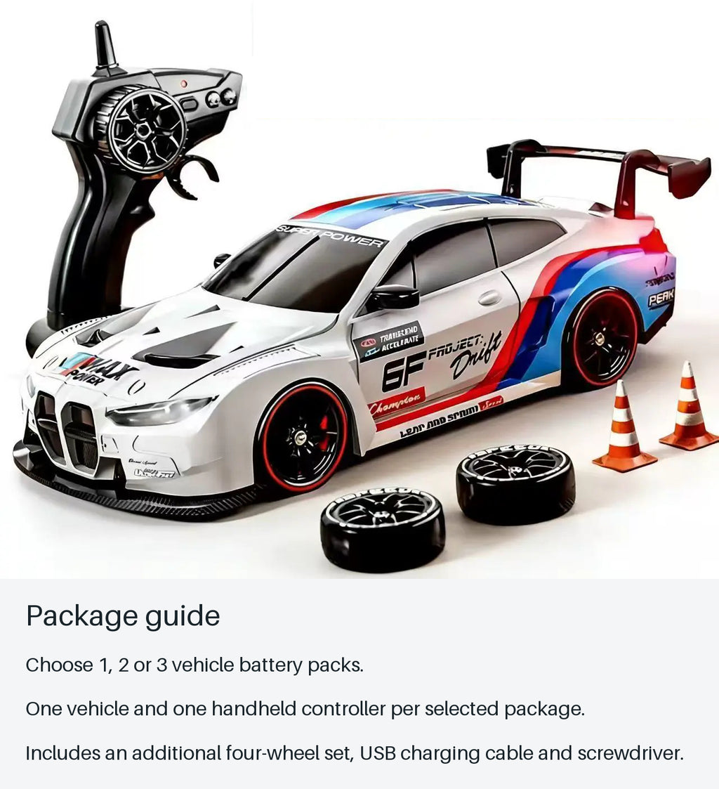 GT3-Style RC Drift Coupe - White and Black - package guide from source-backed facts