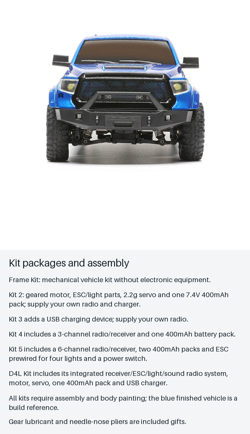 Orlandoo Hunter P02 1:32 RC Pickup Assembly Kit - kit packages and assembly