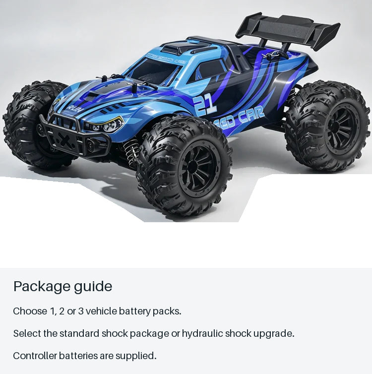 Blue 21-Graphic RC Monster Truck - package guide from source-backed facts