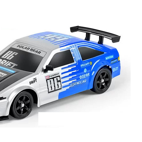 SC16A07 silver / blue rear body,spoiler andwheel detail