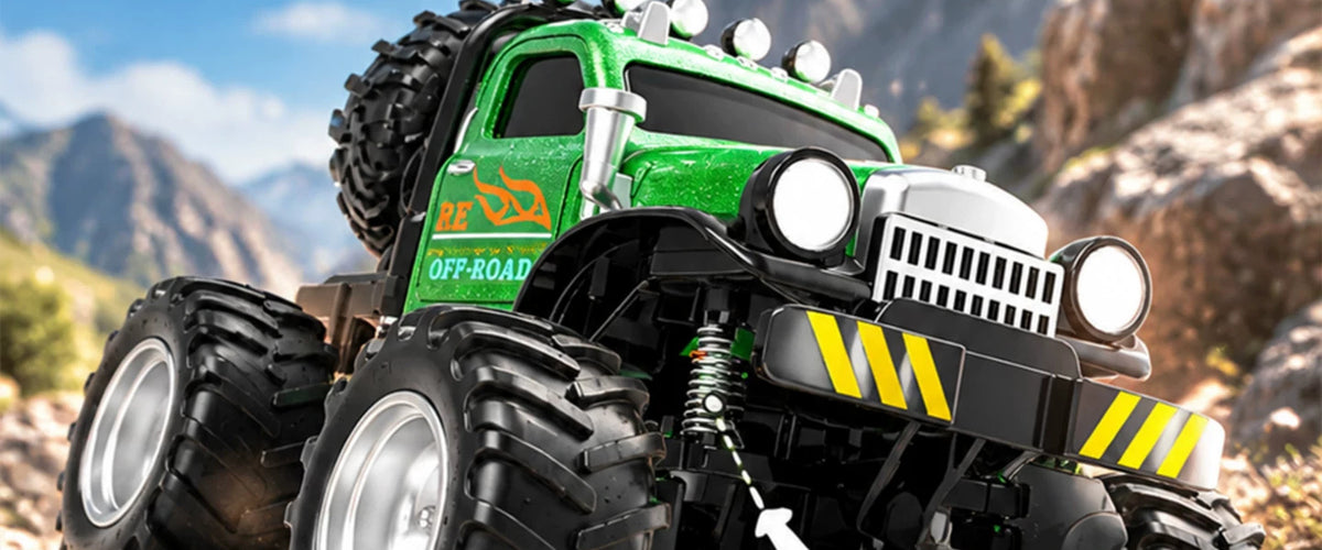 Front-body detail of the Green truck component