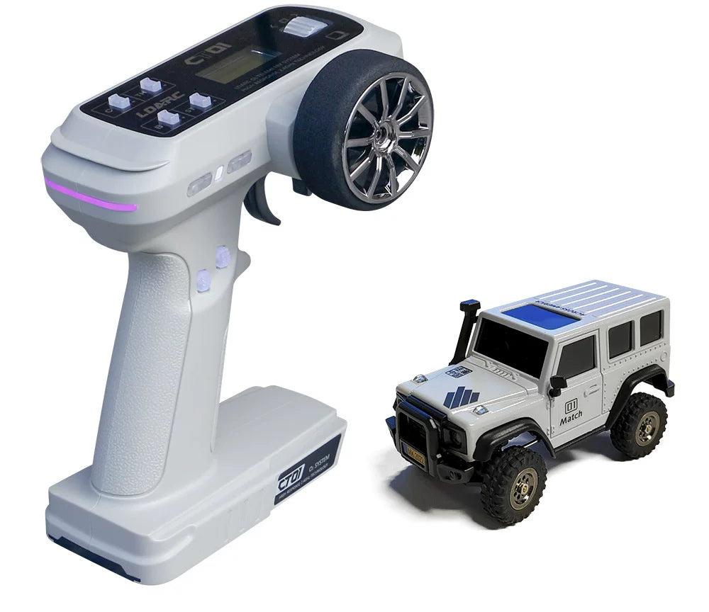 Gray X43 1:43 RC crawler with CT01 controller for the RTR option