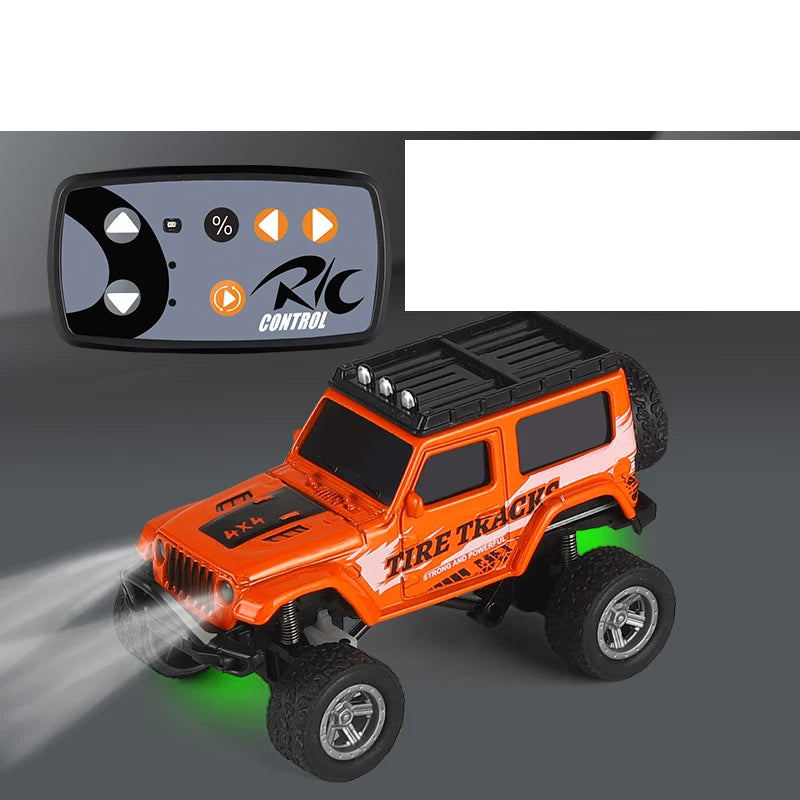 Mini RC SUV with Color and Trailer Choices: Orange mini RC SUV and its mini controller