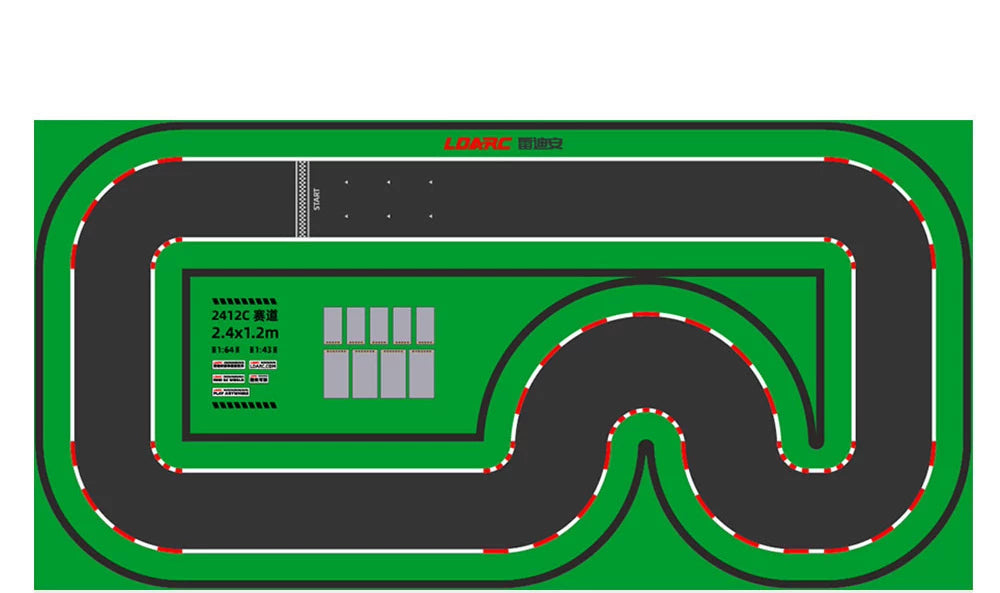 2412C printed RC track-mat layout.