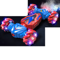 Red Web Pattern RC twist car with RGB roller wheels