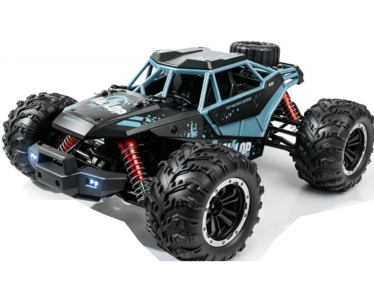 Blue RC cage buggy, 2847 brushless exterior; selected battery and shock upgrade package listed separately