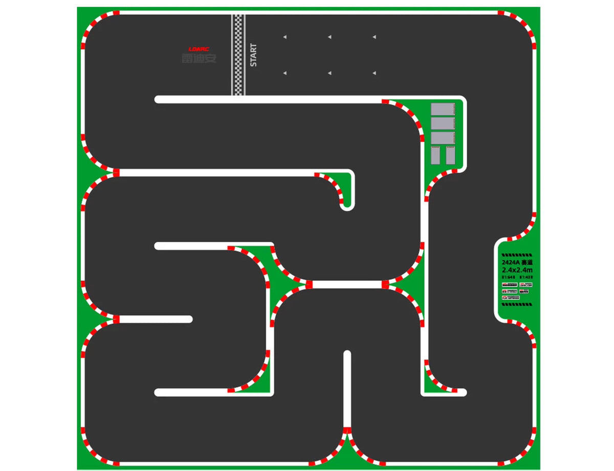 2424A printed RC track-mat layout.