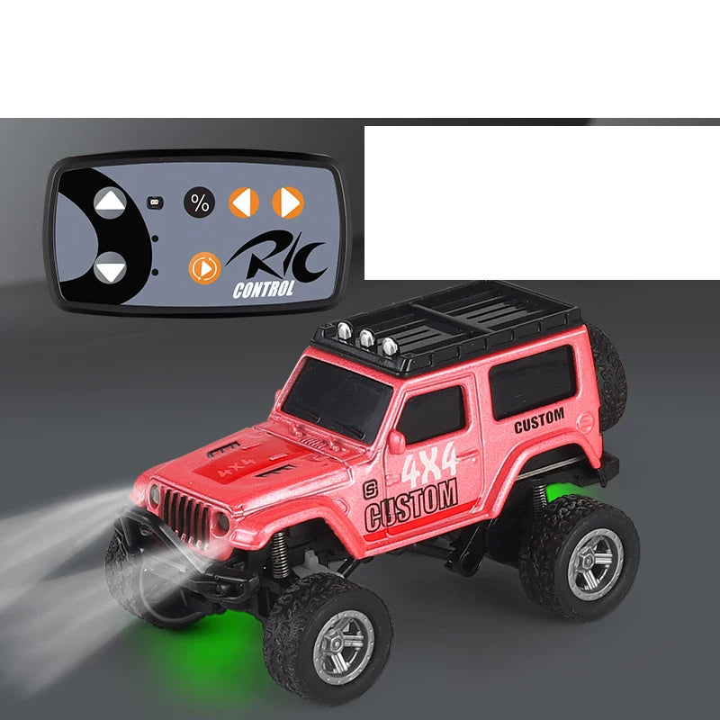 Mini RC SUV with Color and Trailer Choices: Pink mini RC SUV and its mini controller