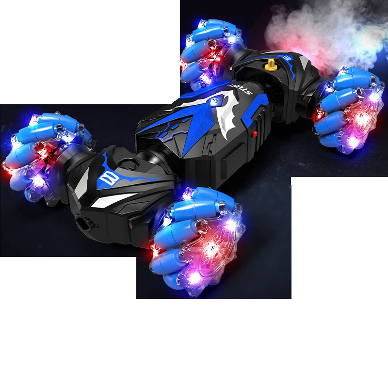 Blue Bat Pattern RGB-wheel twist car for the Remote + Watch package