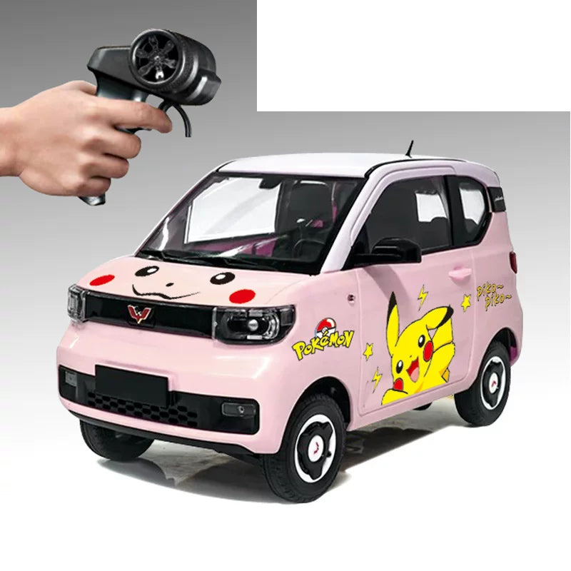 Mini EV RC City Car - Standard and Graphic Packages: Pink Mini EV RC city car with selected graphic body and pistol-style controller